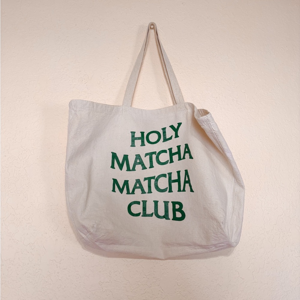 Matcha Canvas Tote Bag 🍵